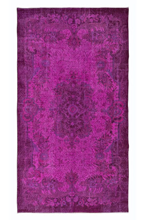 164x294 cm, Pembe Salon Halısı, El Dokuması Yünlü Türk Halısı, Pamuklu Alan Halısı