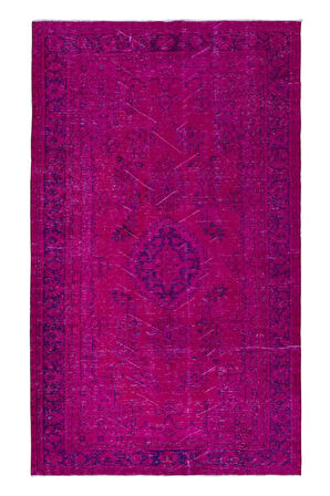 178x297 cm, Modern Ev Dekoru Halı, Pembe El Yapımı Halı, Geleneksel Yünlü Halı