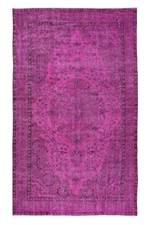 169x272 cm, Çağdaş Pembe Halı, El Düğümlü Mutfak Halısı, El Yapımı Halı