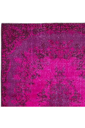 165x258 cm, Pembe Tonlarda El Dokuması Halı, Modern El Düğümlü Halı, Eski Türk Halısı