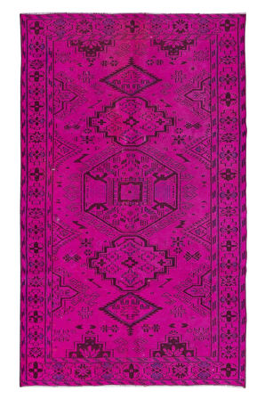 166x261 cm, Modern El Yapımı Halı, Pembe Çocuk Odası Halı, Pembe Ev Dekoru