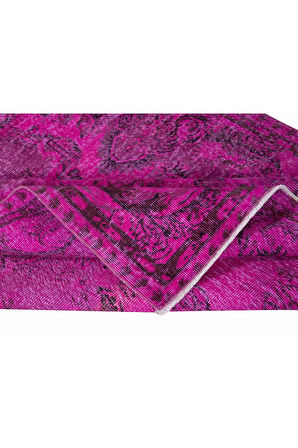 158x252 cm, El Yapımı Türk Halısı, Pembe El Dokuması Halı, Modern Yünlü Halı