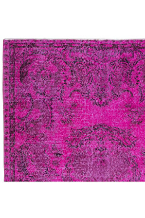 158x252 cm, El Yapımı Türk Halısı, Pembe El Dokuması Halı, Modern Yünlü Halı