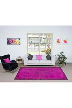 175x279 cm, Geleneksel El Dokuması Pembe Halı, Anadolu'dan Yünlü Halı, Modern Alan Halısı