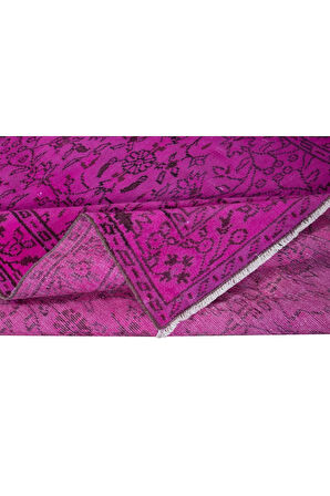 167x265 cm, Modern Ev Dekoru Halı, Pembe El Yapımı Halı, Geleneksel Yünlü Halı