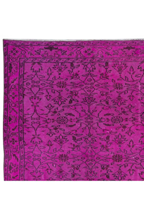 167x265 cm, Modern Ev Dekoru Halı, Pembe El Yapımı Halı, Geleneksel Yünlü Halı