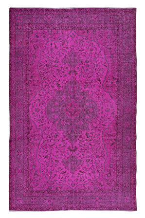 193x298 cm, Pembe El Dokuması Halı, Mutfak ve Yemek Odası için Modern Halı