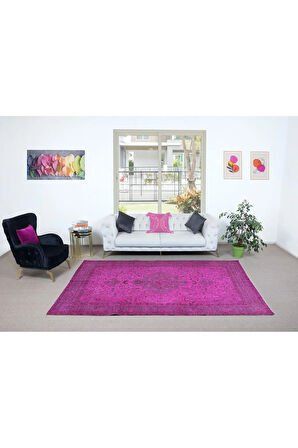 193x298 cm, Pembe El Dokuması Halı, Mutfak ve Yemek Odası için Modern Halı