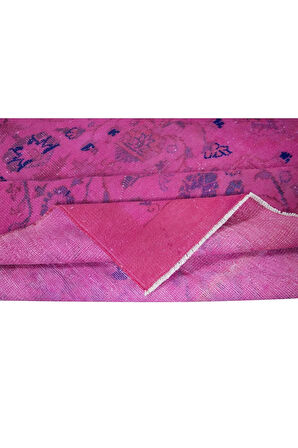 197x275 cm, Eski El Yapımı Türk İşi Halı, El Dokuma Pembe Halı