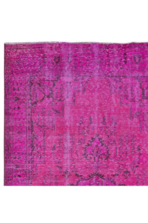 178x294 cm, Pembe El dokuması Halı, El Düğümlü Alan Halısı, Eski Türk Halısı