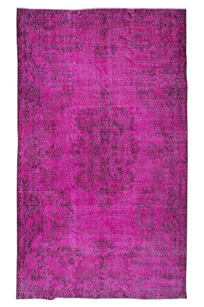 176x291 cm, El Düğümlü Pembe Halı, Modern El Dokuması Yün ve Pamuktan Yapılmış Alan Halısı