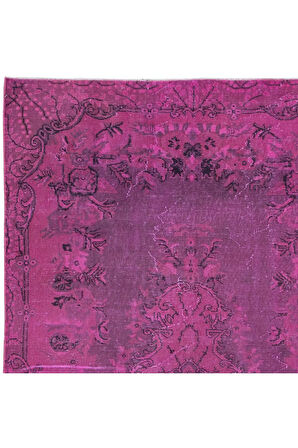 163x263 cm, El Yapımı Türk Halısı, Pembe El Dokuması Halı, Modern Yünlü Halı