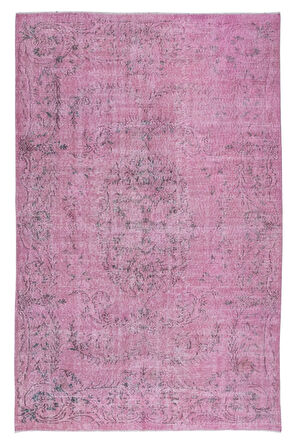 176x280 cm, Pembe Salon Halısı, El Dokuması Yünlü Türk Halısı, Pamuklu Alan Halısı