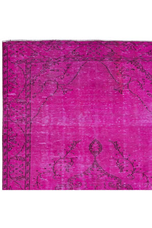 162x281 cm, El Dokuması Halı, Pembe Modern Halı, El Yapımı Yünlü Halı