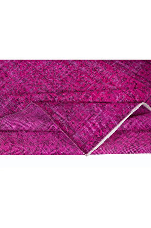 157x254 cm, Modern Ev Dekoru Halı, Pembe El Yapımı Halı, Geleneksel Yünlü Halı