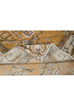 200x304 Cm Turuncu Tonlarda Alan Halısı, Oturma Odası Halısı, El Yapımı Halı
