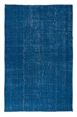197x302 cm El Dokuması Mavi Halı, Oturma Odası ve Çalışma Odası için Modern Halı