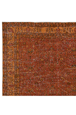 182x293 cm El Dokuması Halı, Turuncu Halı, Oturma Odası Halısı, Misafir Odası Halısı