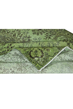 160x270 cm Geleneksel El Dokuması Yeşil Halı, Anadolu'dan Yünlü Halı, Modern Alan Halısı