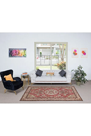 159x272 cm Oturma Odası Dekoru için Eski Türk Köy Halısı, El Yapımı Oda Boyutunda Yünlü Halı