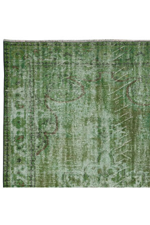 165x272 cm Modern Ev Dekoru Halı, Yeşil El Yapımı Halı, Geleneksel Yünlü Halı