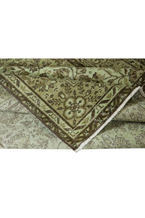 172x292 cm Modern Ev ve Ofis Dekoru için Yeşil Halı, El Yapımı Anadolu Halı