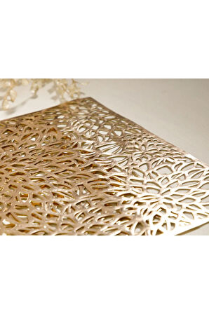Blanca Pvc 2'li Mutfak Amerikan Servis 45x30 Cm Gold