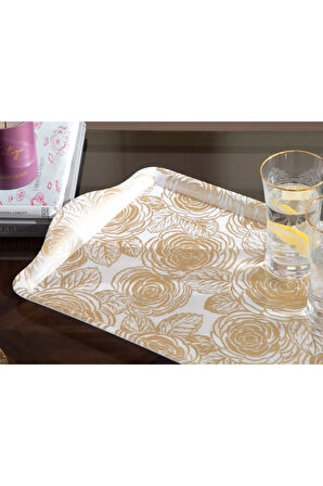 Chic Rose Tepsi 32x20 Cm Beyaz