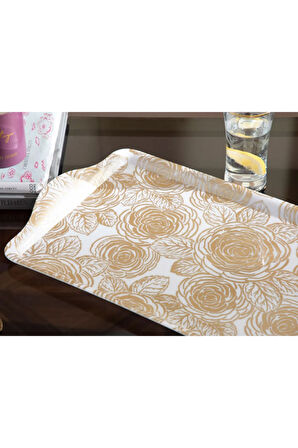 Chic Rose Tepsi 32x20 Cm Beyaz