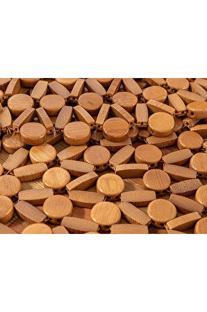 Beaded Bambu Amerikan Servis 36 Cm Kahve
