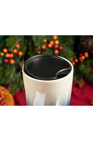 Duke Porselen Double Wall Travel Mug 360 Ml Mavi