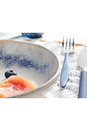 Aqua Sense Seramik Çukur Tabak 18 Cm Mavi
