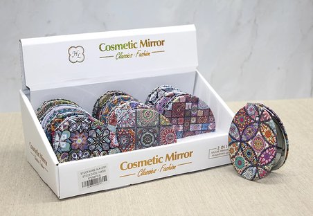 Evimdeyokyok Makyaj Aynası El Aynası Oval Desenli ALK-3701