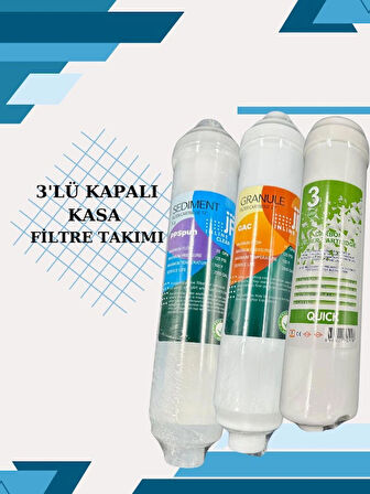 Kapalı Kasa Su Arıtma Cihazı Filtre Seti, (3'LÜ SET)