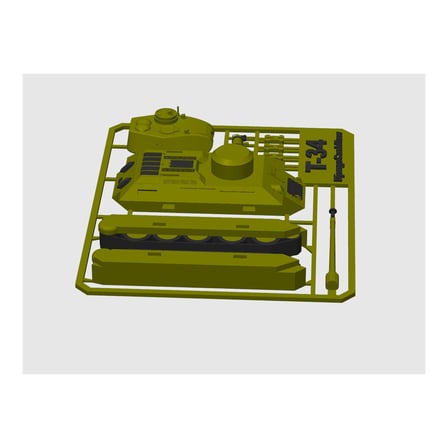 T-34-85 Tank Kit Card - Yüksek Detay 1:64 Ölçek