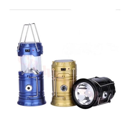 Evimdeyokyok Kamp Feneri Güneş Enerjili Şarj Edilebilir USB Girişli Büyük Boy El Feneri