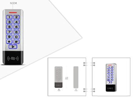 NOVACOM NC-MS11P METAL WP ŞİFRE MATİK / KART OKUYUCU SU GEÇİRMEZ (PİN+PROX)