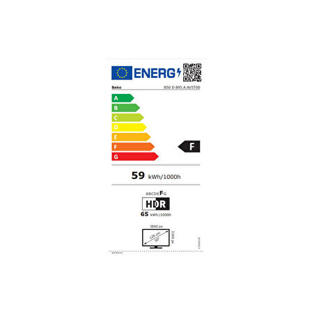 Beko B50 D 895 A 50" 127 Ekran Uydu Alıcılı 4K Ultra HD Smart LED TV