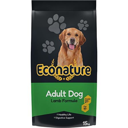 Econature Kuzu Etli Yetişkin Köpek Maması 15 KG