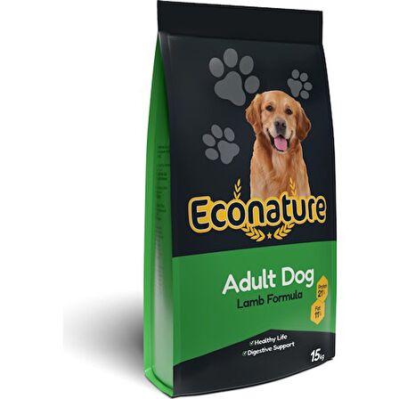 Econature Kuzu Etli Yetişkin Köpek Maması 15 KG