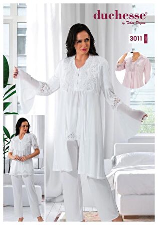 Duchesse 3011 Hamile Lohusa 3 Lü Pijama Sabahlık 