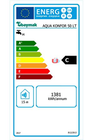 Baymak Aqua Konfor Silindirik 65 Litre Termosifon MTK-65 (Montaj Hariç)