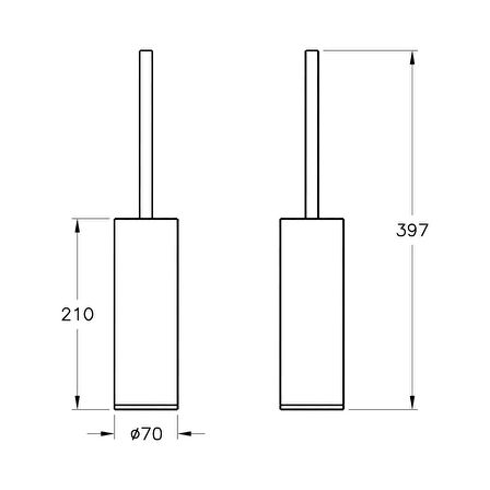 Vitra Origin Tuvalet Fırçalığı A4489334 Fırçalı Nikel
