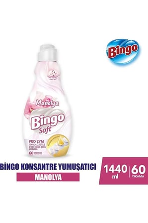 Bingo Soft Konsantre Çamaşır Yumuşatıcısı Manolya Bahçesi 1440 ml