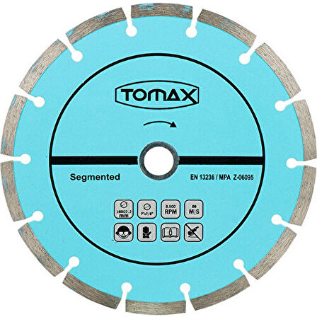 ORJİNALDİR - Tomax Segmenti Elmas - Beton Kesici 180X22.5