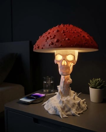 Skullshroom Nightlight Led Lamba