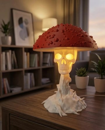 Skullshroom Nightlight Led Lamba