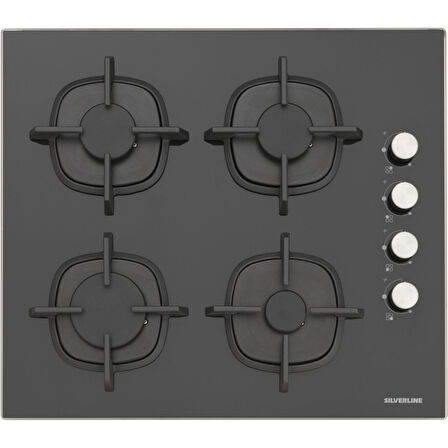 Silverline BO6504B01 - CS5343B01 - 3457 Soho 60 Siyah Cam Ankastre Set