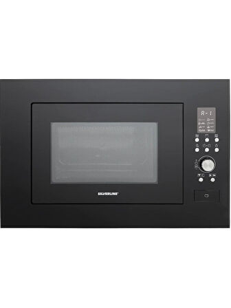 Silverline BO6502B02 - CS5343B01 - 3457 Soho 60 - MW9018B01 Siyah Cam Ankastre Set