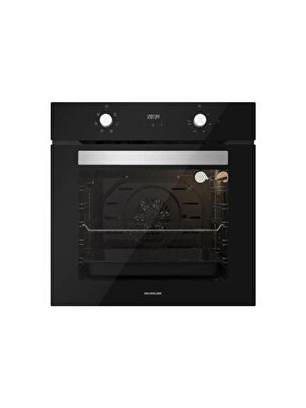 Silverline BO6502B02 - CS5343B01 - 3457 Soho 60 - MW9018B01 Siyah Cam Ankastre Set